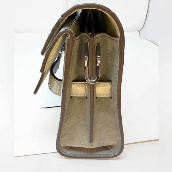 Tory Burch Lee Radziwill Ice Blue Croc-Embossed Shoulder Bag - Picture 12 of 16